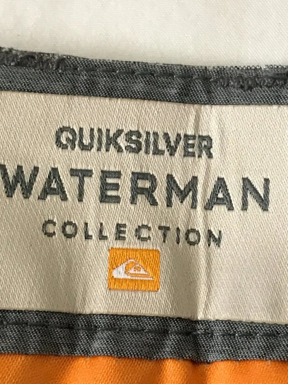 Quicksilver Waterman Collection Bermuda Shorts Men 32 Gray Plaid Zip Pocket
